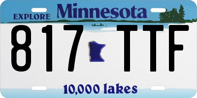 MN license plate 817TTF