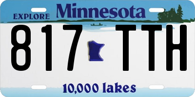 MN license plate 817TTH