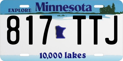 MN license plate 817TTJ