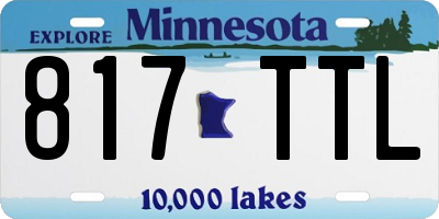 MN license plate 817TTL