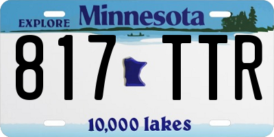 MN license plate 817TTR