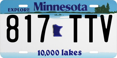 MN license plate 817TTV