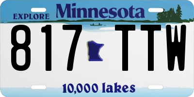 MN license plate 817TTW