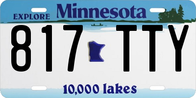 MN license plate 817TTY