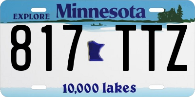 MN license plate 817TTZ
