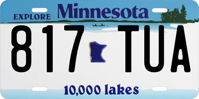 MN license plate 817TUA