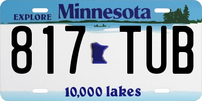 MN license plate 817TUB