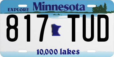 MN license plate 817TUD