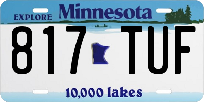 MN license plate 817TUF