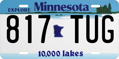 MN license plate 817TUG