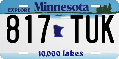 MN license plate 817TUK