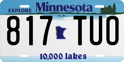 MN license plate 817TUO