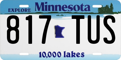 MN license plate 817TUS