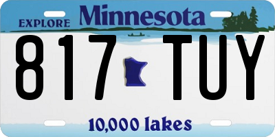 MN license plate 817TUY