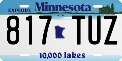 MN license plate 817TUZ