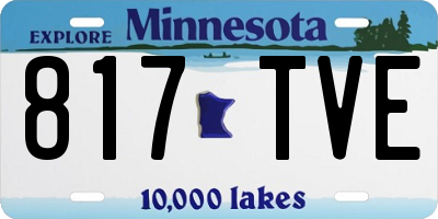 MN license plate 817TVE