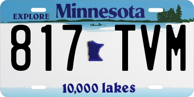 MN license plate 817TVM