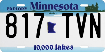 MN license plate 817TVN