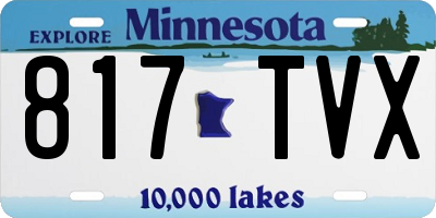 MN license plate 817TVX