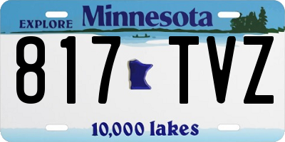 MN license plate 817TVZ