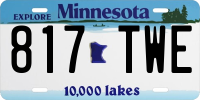 MN license plate 817TWE