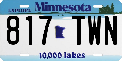 MN license plate 817TWN