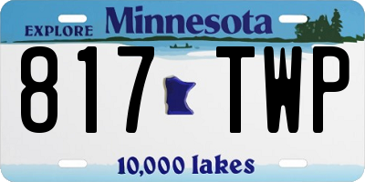 MN license plate 817TWP