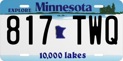 MN license plate 817TWQ