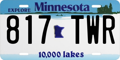 MN license plate 817TWR