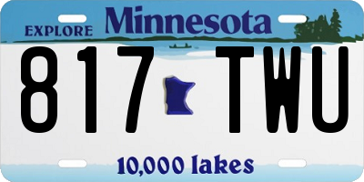 MN license plate 817TWU