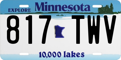MN license plate 817TWV
