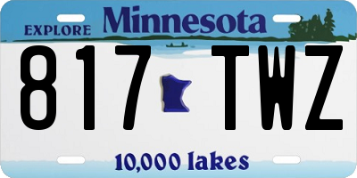 MN license plate 817TWZ