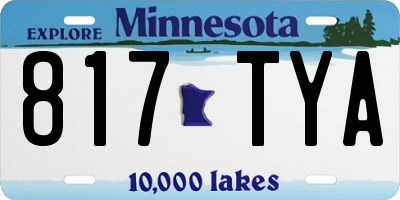 MN license plate 817TYA