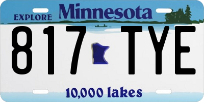 MN license plate 817TYE
