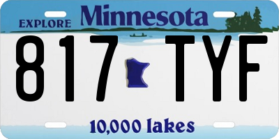 MN license plate 817TYF