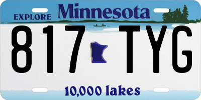 MN license plate 817TYG