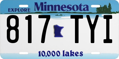 MN license plate 817TYI