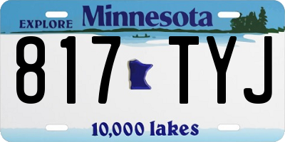 MN license plate 817TYJ