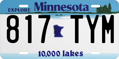 MN license plate 817TYM