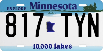MN license plate 817TYN