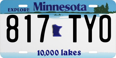 MN license plate 817TYO
