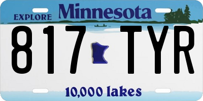 MN license plate 817TYR