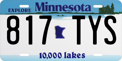 MN license plate 817TYS