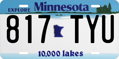 MN license plate 817TYU