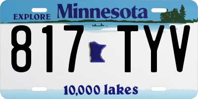 MN license plate 817TYV