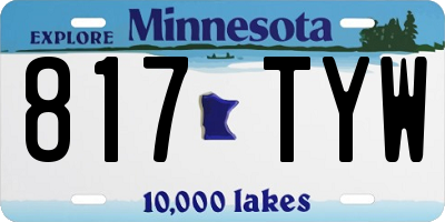 MN license plate 817TYW