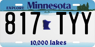 MN license plate 817TYY