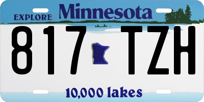 MN license plate 817TZH