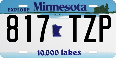 MN license plate 817TZP