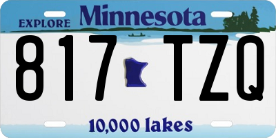 MN license plate 817TZQ